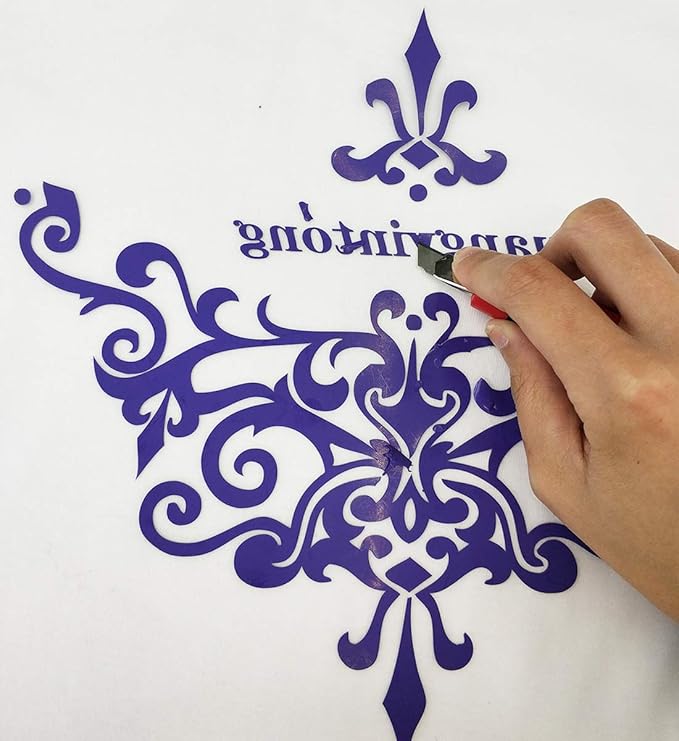 guangyintong Purple Matte HTV Vinyl Roll, 12" x 10ft, Heat Transfer for T-Shirts, All Cutter Machine Compatible, DIY Design, Sports Mesh, Cotton, Polyester, Fade Resistant