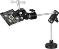 Helping Hands Soldering Magnetic Soldering Clamp with 2.16-inch Jaw Opening, Super Clamp with 1/4 and 3/8 Thread, Flexible Articulating Arms with Clamps, Magnetic PCB Clip for Repairing DIY Work