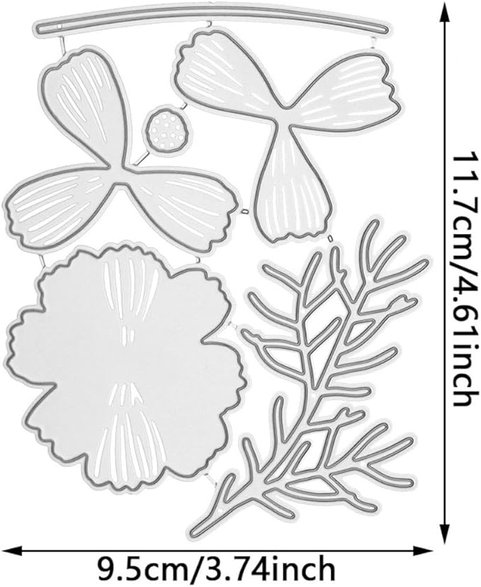 Cutting Dies Metal Stencils Scrapbooking Tools DIY Embossing Template for Paper Card Making Album Arts Crafts Supplies (Galsang Flower-9.5x11.7cm)