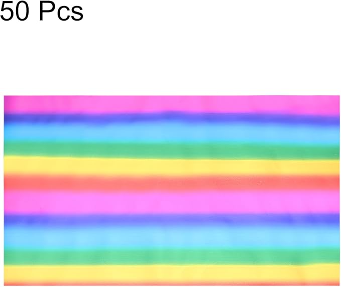MECCANIXITY 50 Sheets Multicolor Heat Reactive Foil Transfer Paper, 20x29cm, PET, Rectangular, Glossy, Crafts