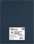 Accent Design Paper Accents Stash Builder Cardstock 8.5" x 11" Uniform Blue, 65lb Colored cardstock Paper for Card Making, Scrapbooking, Printing, Quilling and Crafts, 25 Piece Pack