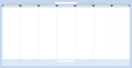 Sky Blue 7-Column Task, Goals & Objective Wall Horizontal Organizer 36" x 75". Complete with Marker