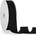 1.5" X 20 Yards Black Velvet Ribbon for Christmas Tree Wreath Decoration Handmade Crafts Ornaments Gift Wrapping & Bow Making