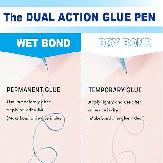 Zig Kuretake 2 Way Glue Stick Pen, Board Tip,15mm Tip, AP-Certified, Made in Japan