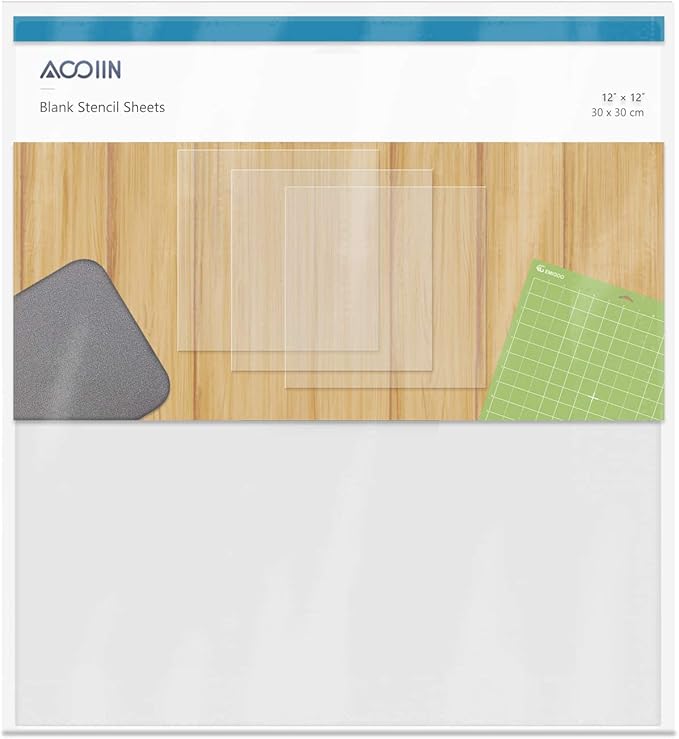 50 Pieces 4 mil Blank Stencil Material Mylar Template Sheets for Stencils, 12 x 12 inches
