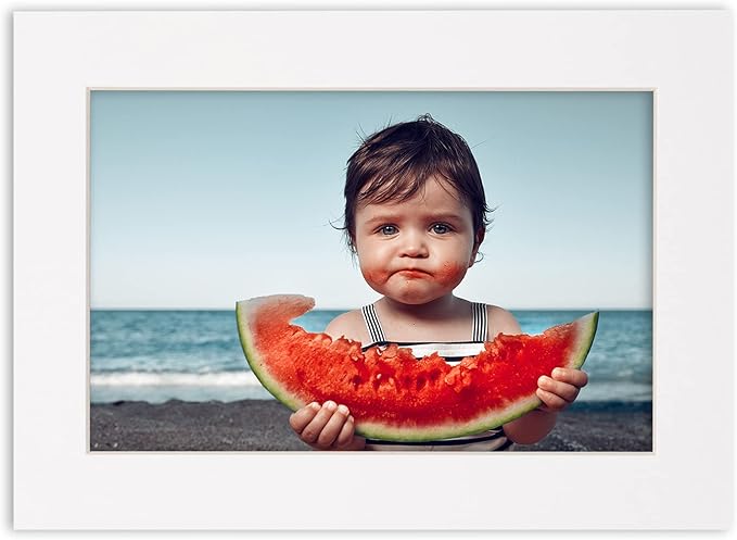 5.5x8.5 Mat for 8.5x11 Frame - Precut Mat Board Acid-Free White 5.5x8.5 Photo Matte for a 8.5x11 Picture Frame, Premium Matboard for Family Photos, Show Kits, Art, Picture Framing, Pack of 100 Mats