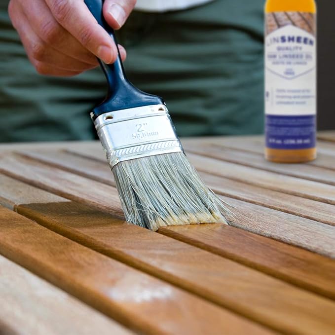 Raw Linseed Oil – Flaxseed Wood Treatment Conditioner to Rejuvenate, Restore and Condition Wood Patio Furniture, Decks to Kitchen Cutting Boards, 8 oz Bottle