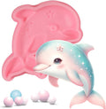 1 Pcs Dolphin Chocolate Silicone Mold, Cute Marine Animal Cake Decoration Fondant Mold, Suitable for Baking Biscuits, Candies, Dough Jelly, Resin Crafts, Clay Plaster Modeling