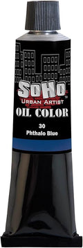 Soho Urban Artist Oil Paint - Phthalo Blue, 170 ml Tube - Best Valued Oil Colors for Painting, Excellent Pigment Load