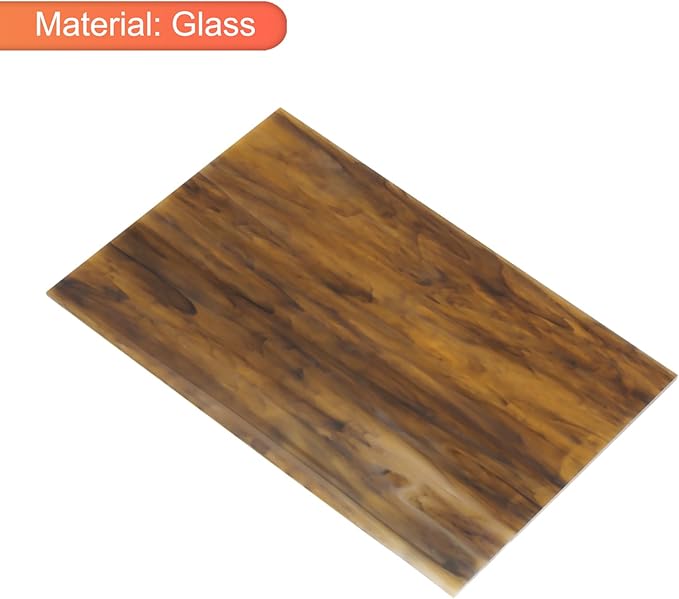 MECCANIXITY 2 Pcs Stained Glass Sheet Mosaic Tile 7.9 Inch x 5.9 Inch Coffee Stained Glass Sheets for Crafts DIY Art Project