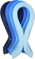 CrafTreat Blue Quilling Paper Strips for Craft Work - 500 Quilling Strips 5mm 30 CM Length - Paper Quilling for Decorating Cards, Gift Bags, Picture Frames and Scrapbooking