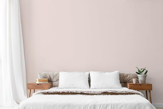 EVOLVE Paint & Primer: Environment-friendly, Low Sheen with One-coat Coverage for Interior & Exterior surfaces (Pale Pink, 128 Fl Oz (Pack of 1))