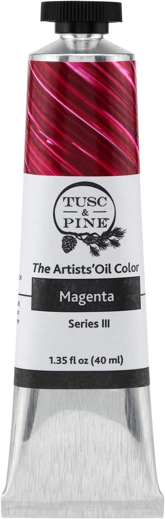 Tusc & Pine Artist Oil Paint - Magenta, 40 ml, Non-Yellowing, Rich & Creamy Consistency, Maximum Pigment Load, Small Batch Milled Oil Paints Made in the USA for Professional Artists