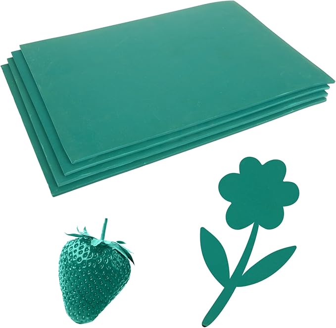 LDXDRU 10 Pack Linoleum Blocks for Printmaking, 8 x 10 Inch Linoleum Blocks Green Linocut Block Linoleum Block Printing for Engraving Art Project Printmaking Stamp Carving Block