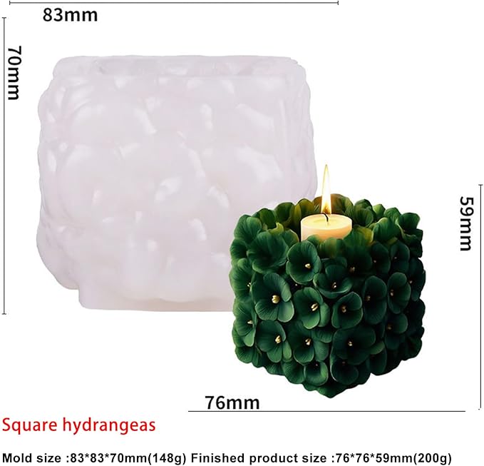 Peony Bouquet Candle Soap Molds, 3D Peony Silicone Mold for Epoxy Resin Casting, Silicone Mold for Resin Casting DIY Plaster Polymer Clay Home Decoration