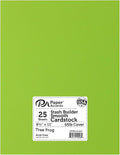 PA Paper Accents Stash Builder Cardstock 8.5" x 11" Tree Frog, 65lb Colored cardstock Paper for Card Making, Scrapbooking, Printing, Quilling and Crafts, 25 Piece Pack
