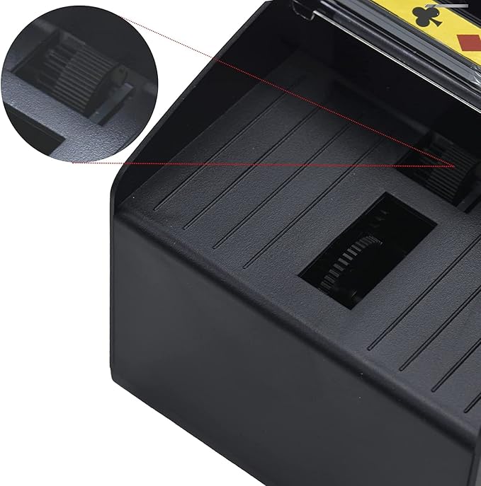 Nileole 2 Decks Automatic Card Shuffler, Battery-Powered Shuffler for UNO, Phase10, Texas Hold'em, Poker, Home Card Games, Blackjack, Party Club