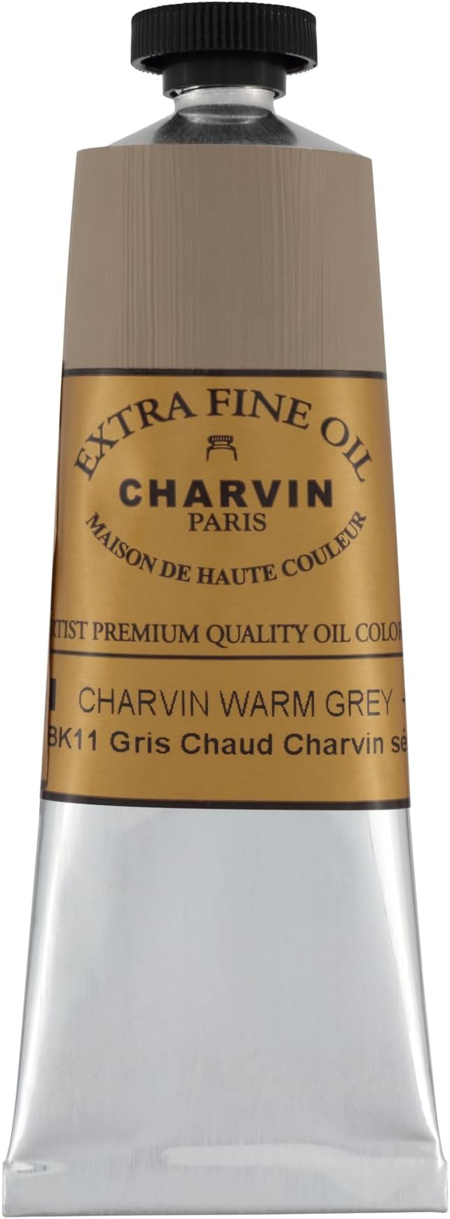 Charvin Extra Fine Oil Paint, Charvin Warm Grey 60 ml - Triple-Milled, Rich Texture, Poppy Oil-Based, Light-Fast, Handmade, Archival Quality