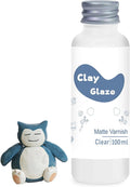 100ml Air Dry Clay Glaze, Clay Varnish for Air Drying Clay, Clear Acrylic Varnish for Craft Pottery Waterproof & Matte Finish