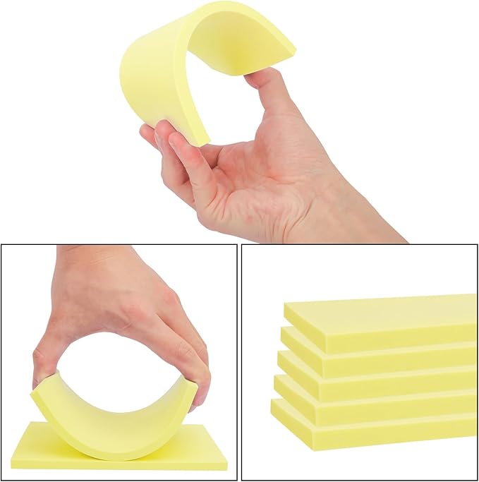 KUKLIPJIM 25 Pcs 4""x6"" Rubber Carving Blocks, Linoleum Blocks, Stamp Carving Blocks for Printmaking, Linocut Artists, Crafts and More,(Yellow)