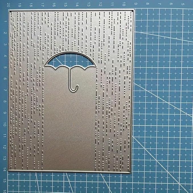 Lapoo Flowers Metal Cutting Die for Scrapbooking - Durable, Cut Stencils for DIY Scrapbook Photo Album Decorative Paper Card, Card Making Supplies, Embossing (Umbrella Alone in The Rain 5.6 x 4.3 in)
