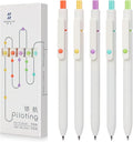FIOVER Gel Pens, 5pcs 0.5mm Quick Dry Black Ink Fine Point Smooth Writing Pens High-End Series Ballpoint for Office School Supplies, Gifts for Women and Men