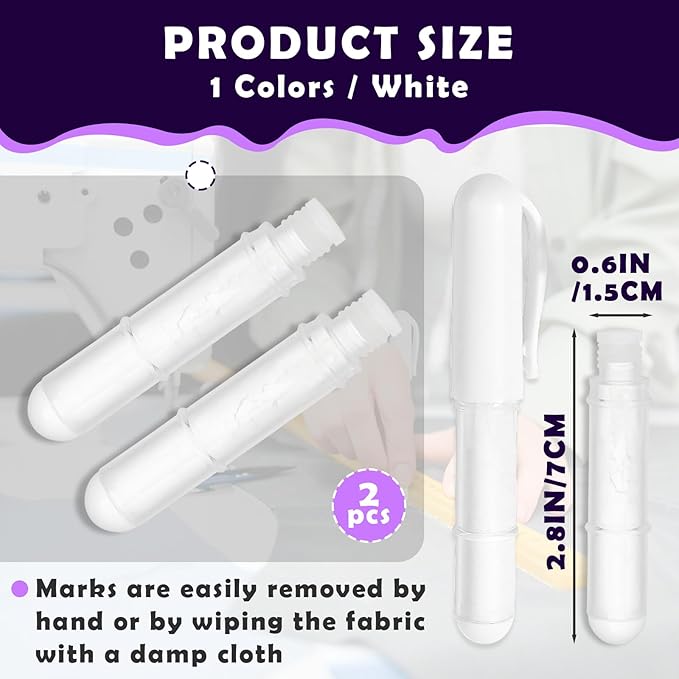 2PCS Sewing Chalk Refill - White