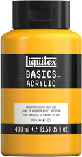 Liquitex BASICS Acrylic Paint, 400ml (13.5-oz) Bottle, Cadmium Yellow Deep Hue