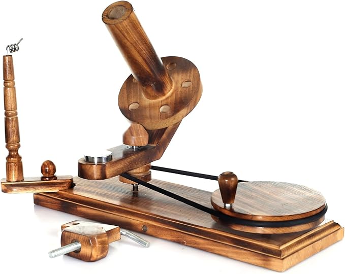 Wooden Yarn Ball Winder – Hand Crank Beechwood Swift for 8–10 oz Skeins – Wool Yarn Winder for Knitting, Crochet Thread & Crafting (Antique Ball Winder)