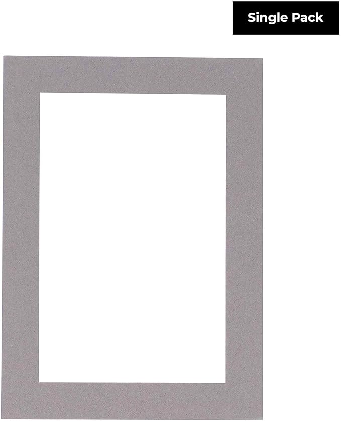 11x14 Mat for 8.5x11 Photo - Precut Charcoal Picture Matboard for Frames Measuring 11 x 14 Inches - Bevel Cut Matte to Display Art Measuring 8.5 x 11 Inches - Acid Free ONE MAT