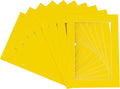 11x14 Mat for 8.5x11 Photo - Precut Yellow Picture Matboard for Frames 11 x 14 Inches - Bevel Cut Matte to Display Art 8.5 x 11 Inches - Acid Free Pack of 100 MATS with Backing Boards & Clear Bags