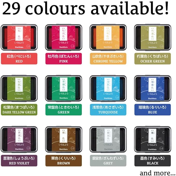 IROMOYO Stamp PAD, Traditional Japanese Ink Colour, Oil-Based Ink pad - Chrome Yellow