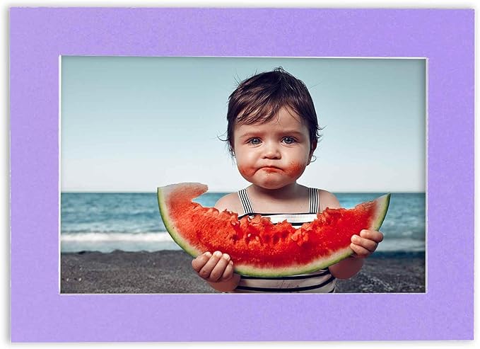 6x8 Mat for 8x10 Frame - Precut Mat Board Acid-Free Light Purple 6x8 Photo Matte Made to Fit a 8x10 Picture Frame, Premium Matboard for Family Photos, Show Kits, Art, Picture Framing, Pack of 25 Mats