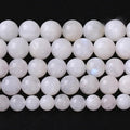 8mm 45pcs Natural Moonstone Stone Beads for Jewelry Making Energy Healing Power Stone Beads DIY Bracelet Necklace Accessories 15"