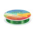 HARFINGTON 5ft Jewelry Wire, 18 Gauge (1mm) Brass Craft Soft Metal Tarnish Resistant Copper Beading Wire for Jewelry Making Supplies Crafting, Green