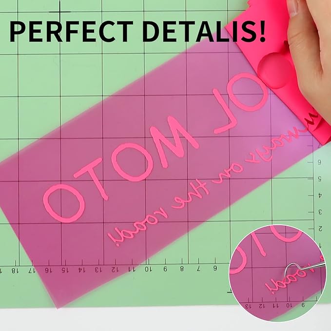HTVRONT HTV Vinyl Rolls Heat Transfer Vinyl - 12" x 8ft Neon Pink HTV Vinyl for Shirts, Iron on Vinyl for All Cutter Machine - Easy to Cut & Weed for Heat Vinyl Design (Neon Pink)
