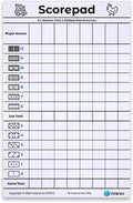 Mexican Train and Chicken Foot Dominoes Score Pad - 100 Scoring Sheets per Scorepad, 8.5 x 5.5 Inches - Score Sheets for Double 12 Domino Sets, White, VO-320