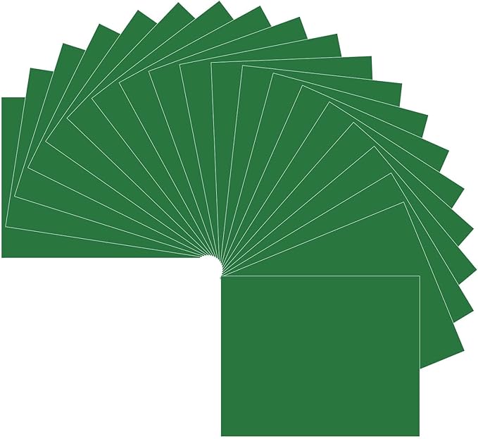 HTVRONT Green Heat Transfer Vinyl Bundle: 20 Pack 12" x 10" Green Iron on HTV for T-Shirt, Compatible with Cricut Cutting Machine, Silhouette Cameo or Heat Press Machine
