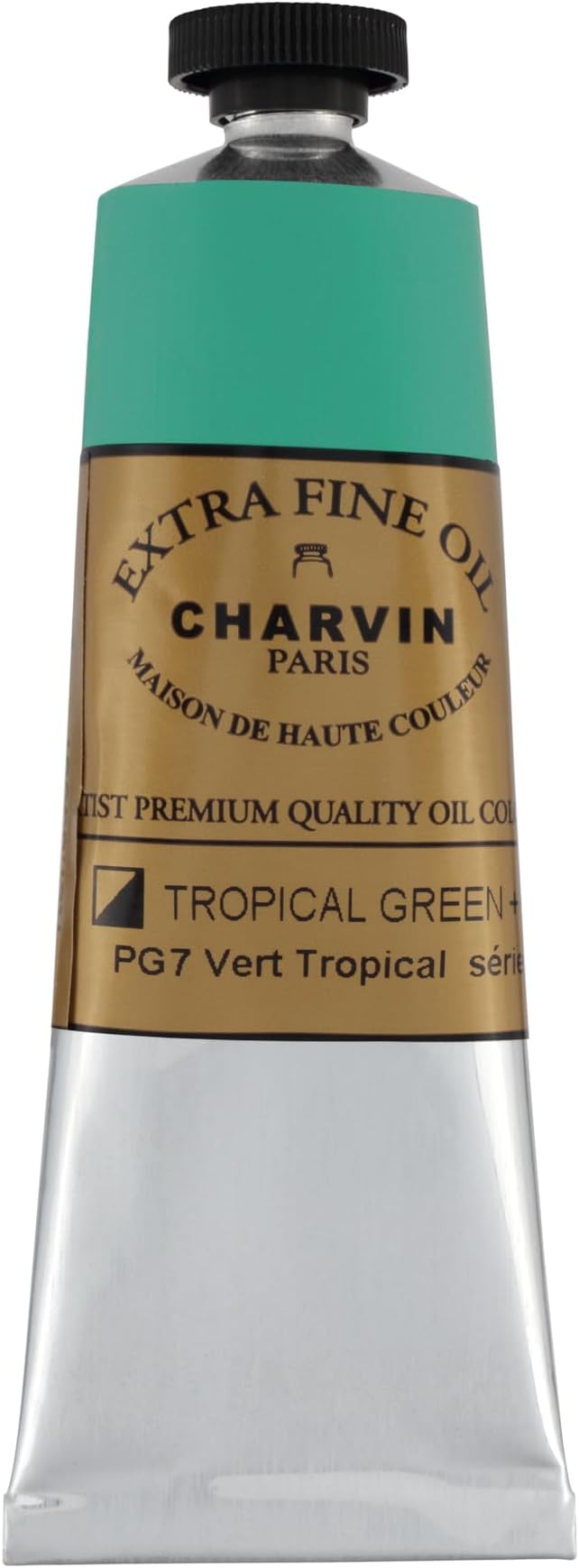 Charvin Extra Fine Oil Paint, Tropical Green 60 mL - Triple-Milled, Rich Texture, Poppy Oil-Based, Light-Fast, Handmade, Archival Quality