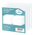 Egofine Plexiglass Sheets Acrylic Sheets 4 Pack of 12x12’’ 0.04 Thick Clear Plastic Cast Transparent Plexi Glass for Crafting Projects, Replacement Picture Frame Glass, DIY Display, Easy to Cut