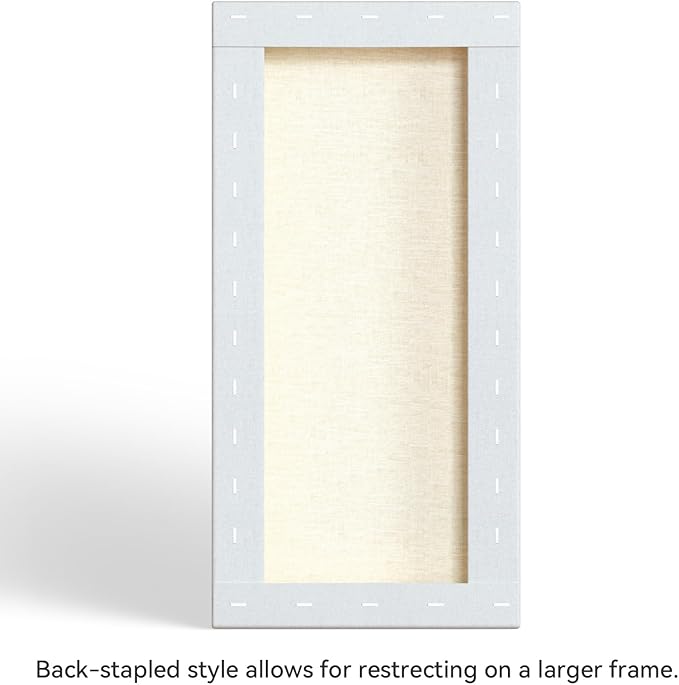 PHOENIX 10x20 Inch 3 Pack Artist Canvas - Long Rectangle Stretched Canvases for Painting - 3/4 Inch Profile, 100% Cotton 11 Oz. Gesso Primed White Blank Professional Canvas Oil & Acrylic Paints