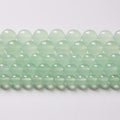 4mm 90pcs Natural Green Jade Chalcedony Beads Energy Healing Power Stone Beads for Jewelry Making Round Loose Beads DIY Bracelet 15" (Green Jade, 4mm)