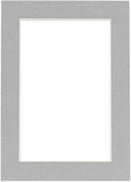 11x14 Mat for 8.5x11 Photo - Precut Mid Grey Picture Matboard for Frames Measuring 11 x 14 Inches - Bevel Cut Matte to Display Art Measuring 8.5 x 11 Inches - Acid Free ONE MAT
