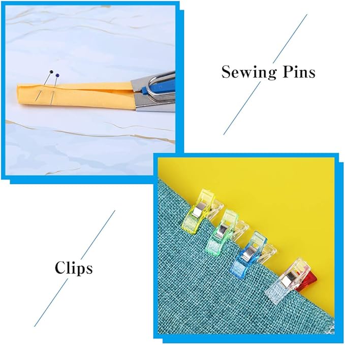 LUNARM Bias Tape Tool Kit with Instruction, 5 Sizes Bias Tape Maker (6mm 9mm 12mm 18mm 25mm) with 4 Pcs Sewing Machine Presser Foot, Sewing Clips, Ball Point Pins, Awl, for Fabric Sewing and Quilting