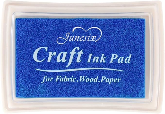 Dark Blue Ink Pad Finger Washable Kids Stamp Ink Pad for Rubber Stamps Paper Scrapbooking