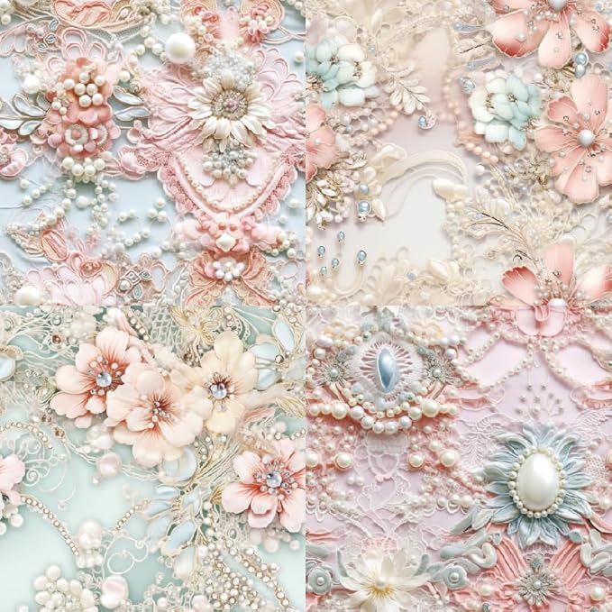 Premium 6x6 Inch Single-Sided Scrapbook Paper Pad - Perfect for Crafting, Decorative Projects and Card Making - 24 Sheets & 12 Elegant Patterns