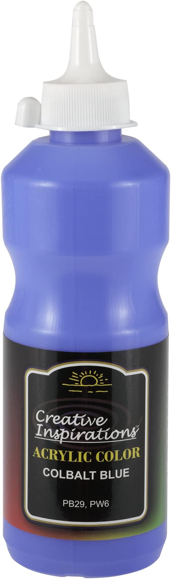 Creative Inspirations Acrylic Paint - Cobalt Blue - 500 mL Bottle - Smooth & Creamy Consistency, Vibrant Pigmentation, Great Coverage for Artists - Clean Up with Soap & Water