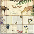 Vintage Woodland Creature Cute Decopodge Paper Pack 6x6, Christmas Deer Decor Floral Pattered Single-Sided Printed Scrapbook Paper Pad For Jurnals, Scrapbooking, Cardmaking Crafts Supplies-24s