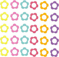 Hilsayum 30PCS Mini Size Stitch Markers Flower Shape Metal Stitch Markers Ring Multicolor Crochet Markers Knitting Weaving Tools