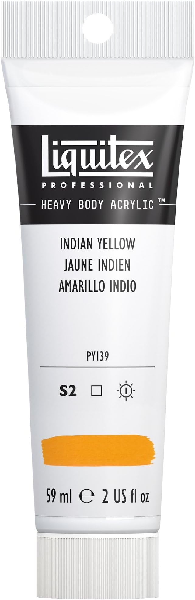 Liquitex Professional Heavy Body Acrylic Paint, 2-oz (59ml) Tube, Indian Yellow